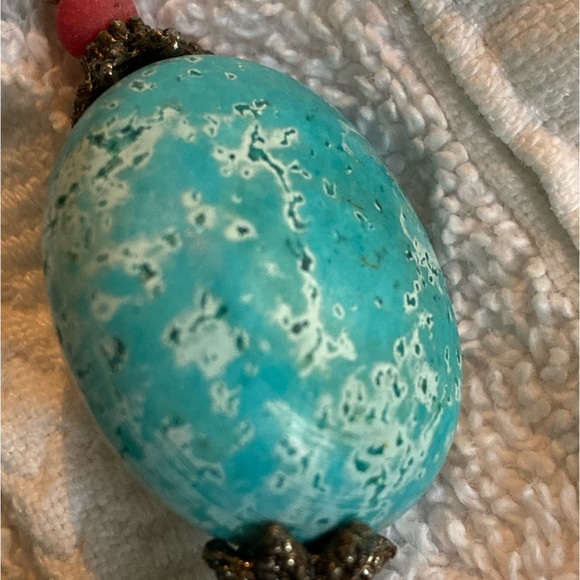 Eleven large turquoise stone necklace - Picture 2 of 8
